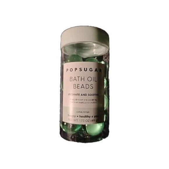 PopSugar Bath Oil Beads Eucalyptus  New 1.73 oz each Turquoise - Picture 1 of 2